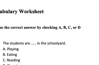 Vocabulary Worksheet