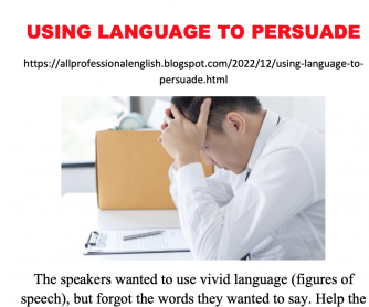 Quiz. USING LANGUAGE TO PERSUADE Quiz. USING LANGUAGE TO PERSUADE