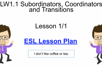 Subordinators, Coordinators And Transitions – Free ESL Lesson Plan